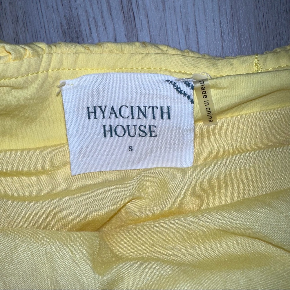 💝Tuckernuck Hyacinth House Yellow Ruffle Sofie Mini Dress Women’s Size Small S - Picture 6 of 8